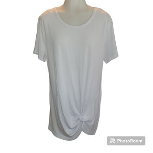 Women's AJ White Knotted T-Shirt Size XL
